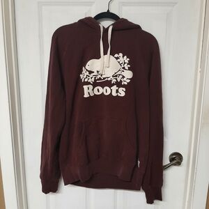 Roots Burgundy hoodie  size L